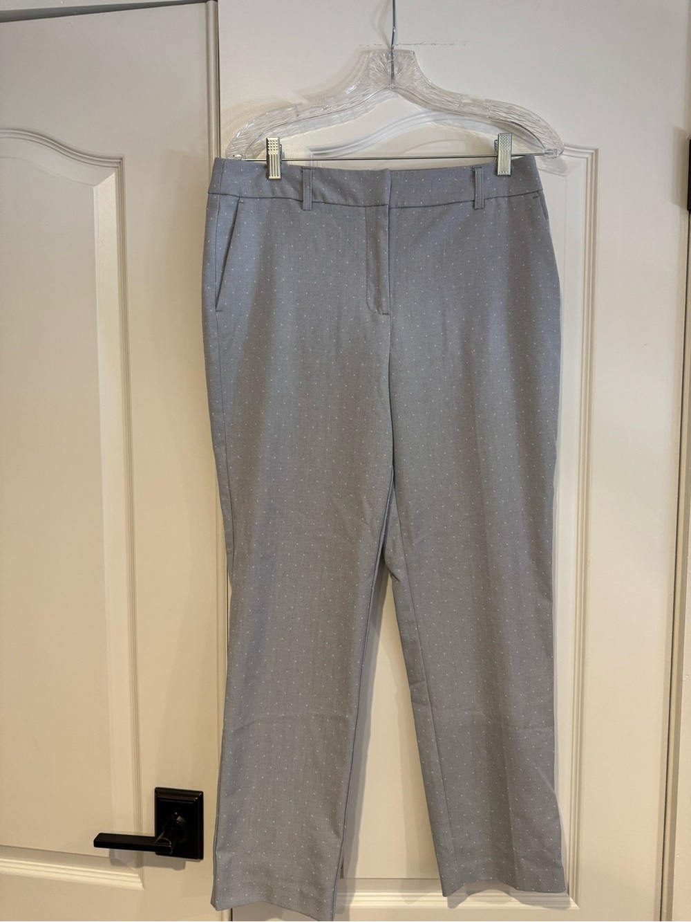 Rachel Zoe Soft Gray Dot Ankle Dress Pants